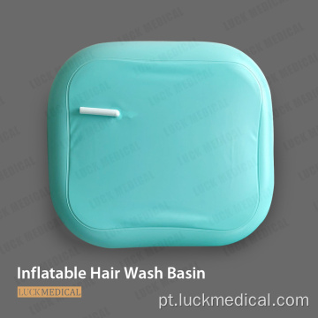 Bacia de lavagem de cabelo portátil inflável para o paciente